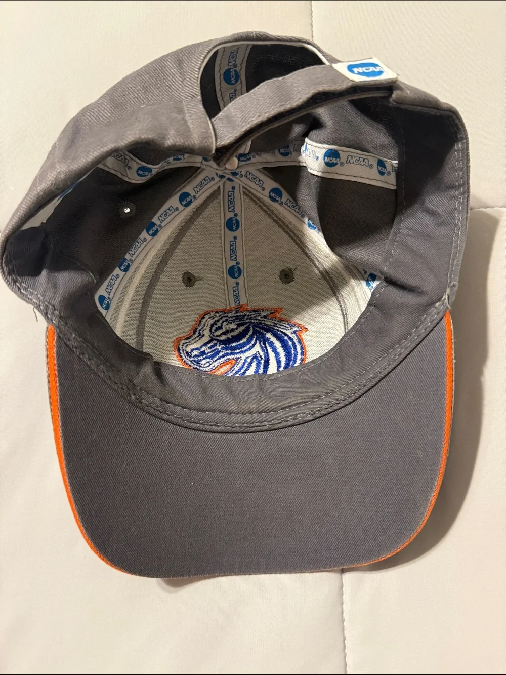 NCAA Gray Cap with Blue and Orange Boise State Broncos Logo